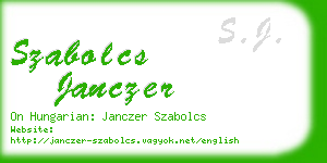 szabolcs janczer business card
